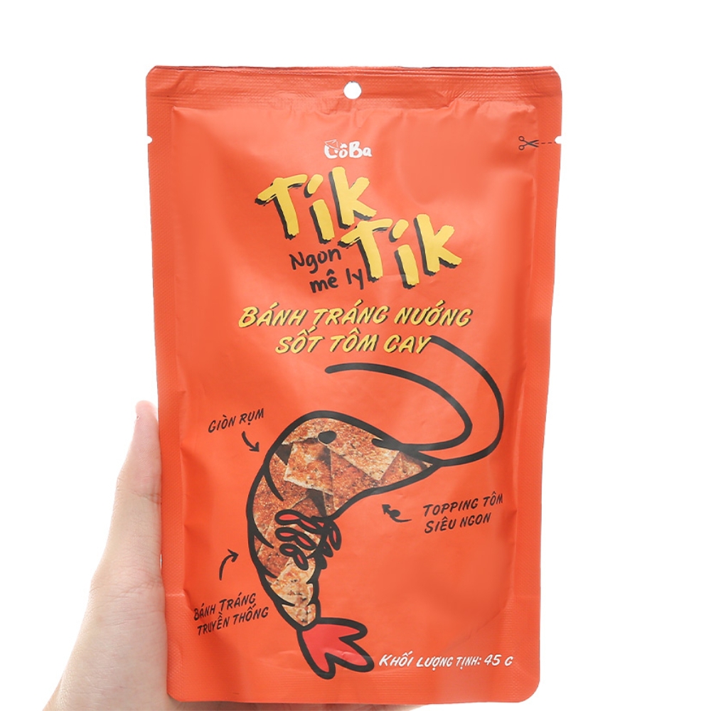 Bánh tráng nướng Cô Ba nhiều hương vị gói 45g