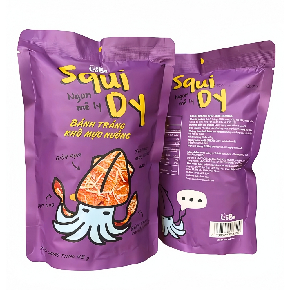 [Combo 5/10 gói] Bánh tráng nướng Cô Ba nhiều hương vị gói 45g