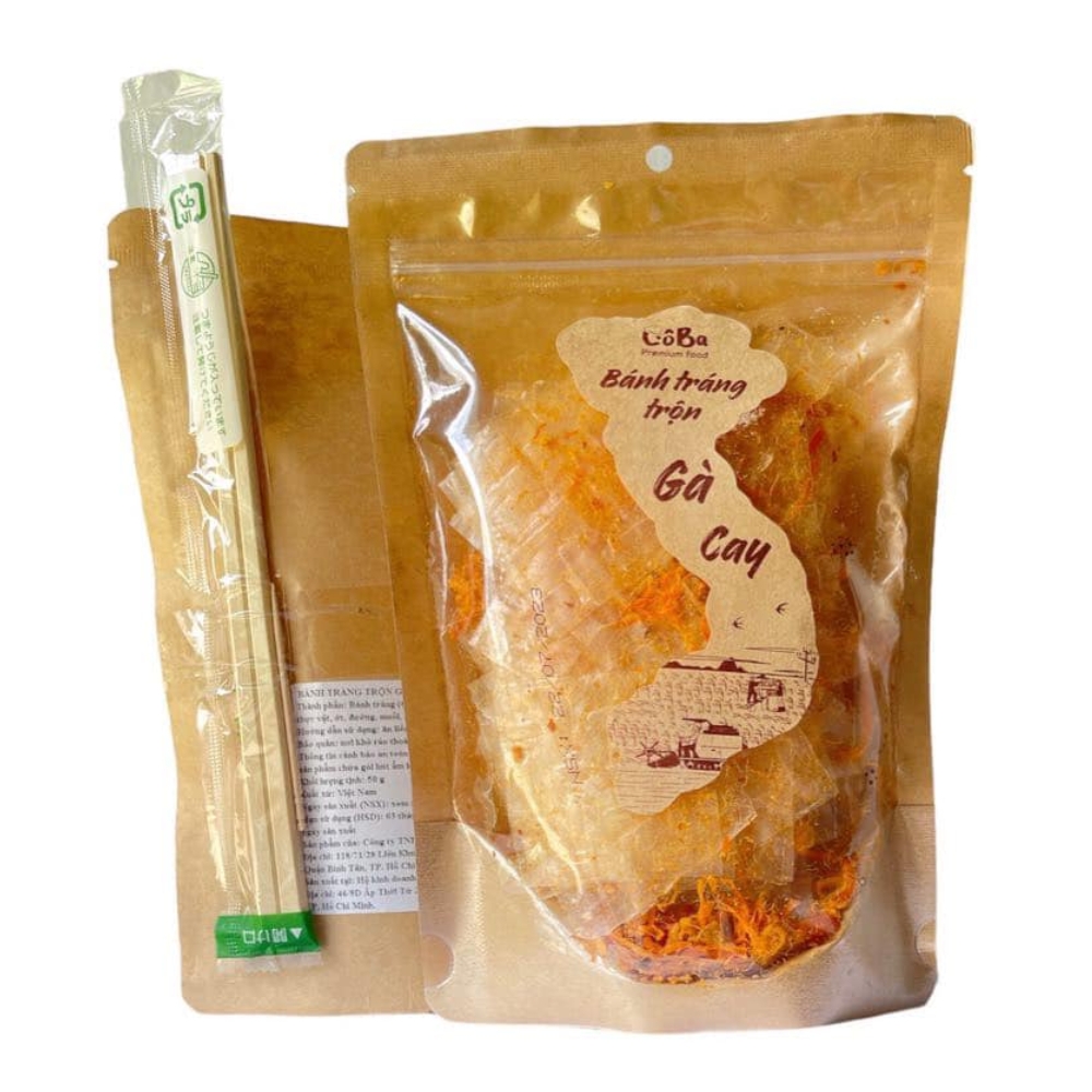 Bánh tráng trộn gà cay/rong biển/rong biển gà cay/sate tép/sate bò Cô Ba 50g