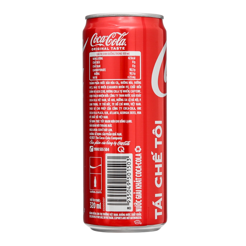 Nước ngọt Coca Cola vị nguyên bản lon 235ml/320ml và chai 300ml/390ml/600ml/1.5L/2.25L