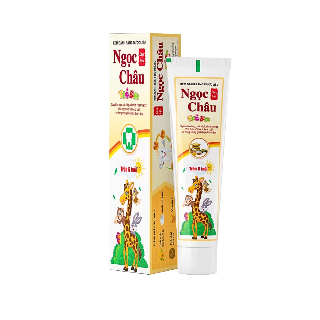 [Xóa] Kem đánh răng dược liệu Ngọc Châu trẻ em (trên 6 tuổi) 70g