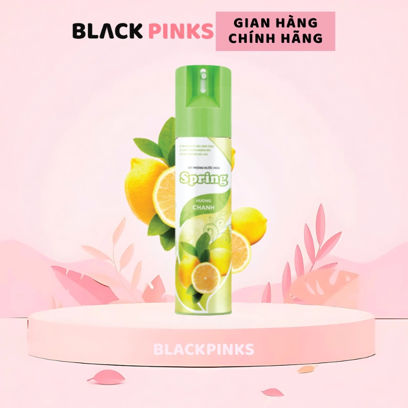 Xịt phòng hương nước hoa Spring hương chanh/phấn/hồng phấn/hoa hồng/hoa ylang/hoa nhài 225ml/400ml