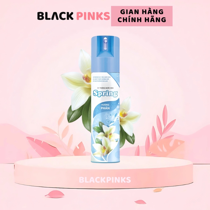 Xịt phòng hương nước hoa Spring hương chanh/phấn/hồng phấn/hoa hồng/hoa ylang/hoa nhài 225ml/400ml