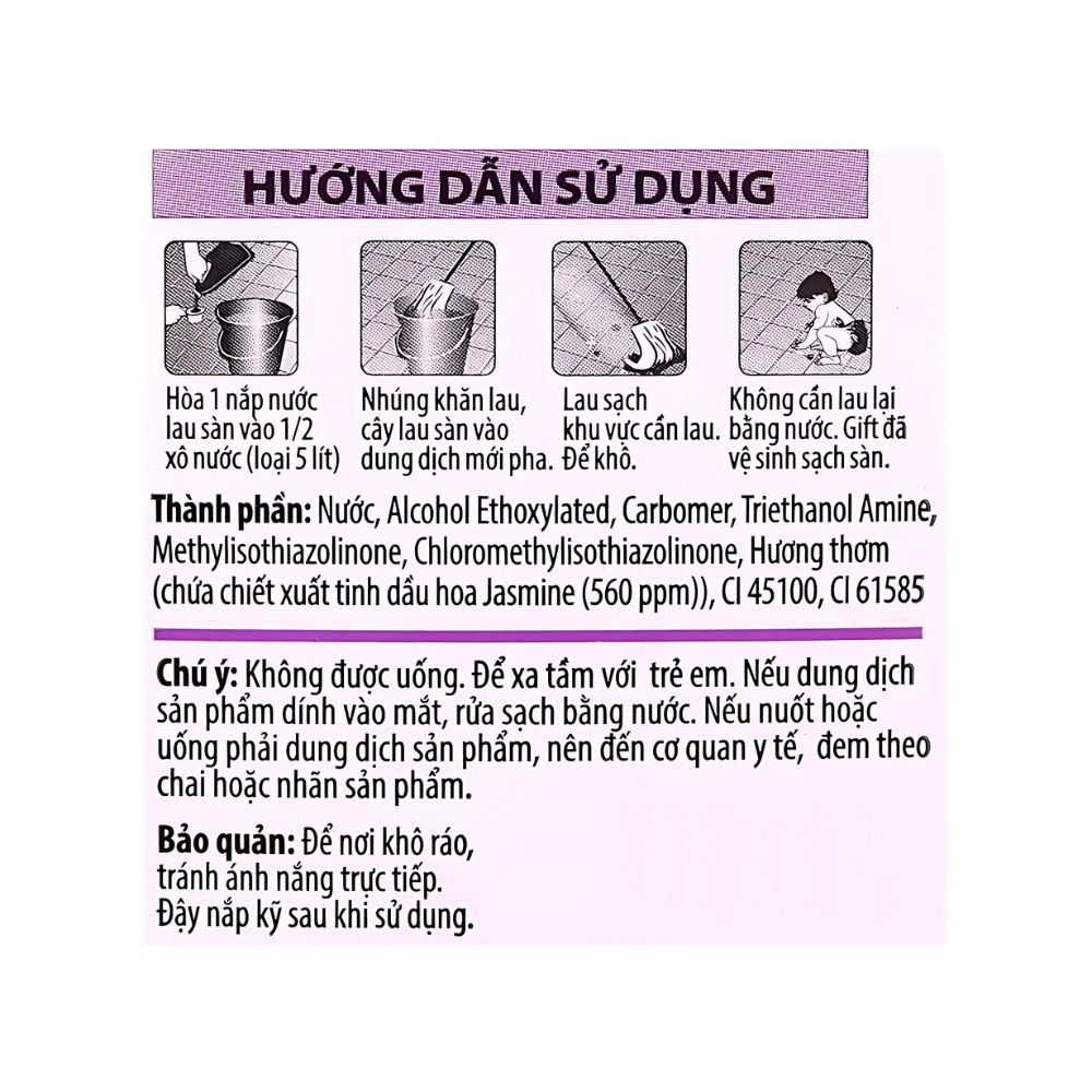 Thùng 12 chai nước lau sàn Gift hương hoa lan chai 1 lít