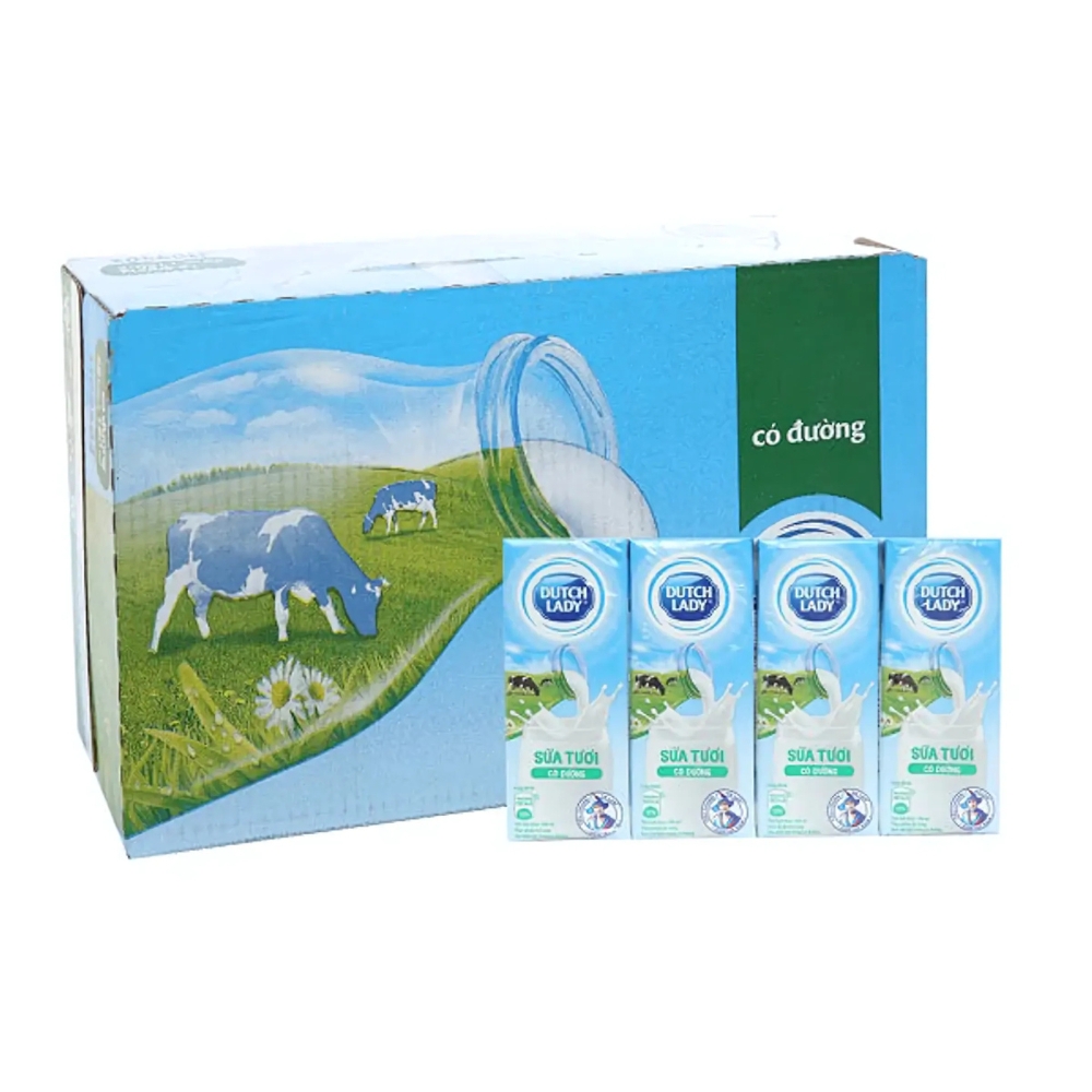 Thùng 48 hộp sữa tiệt trùng Dutch Lady hộp 180ml
