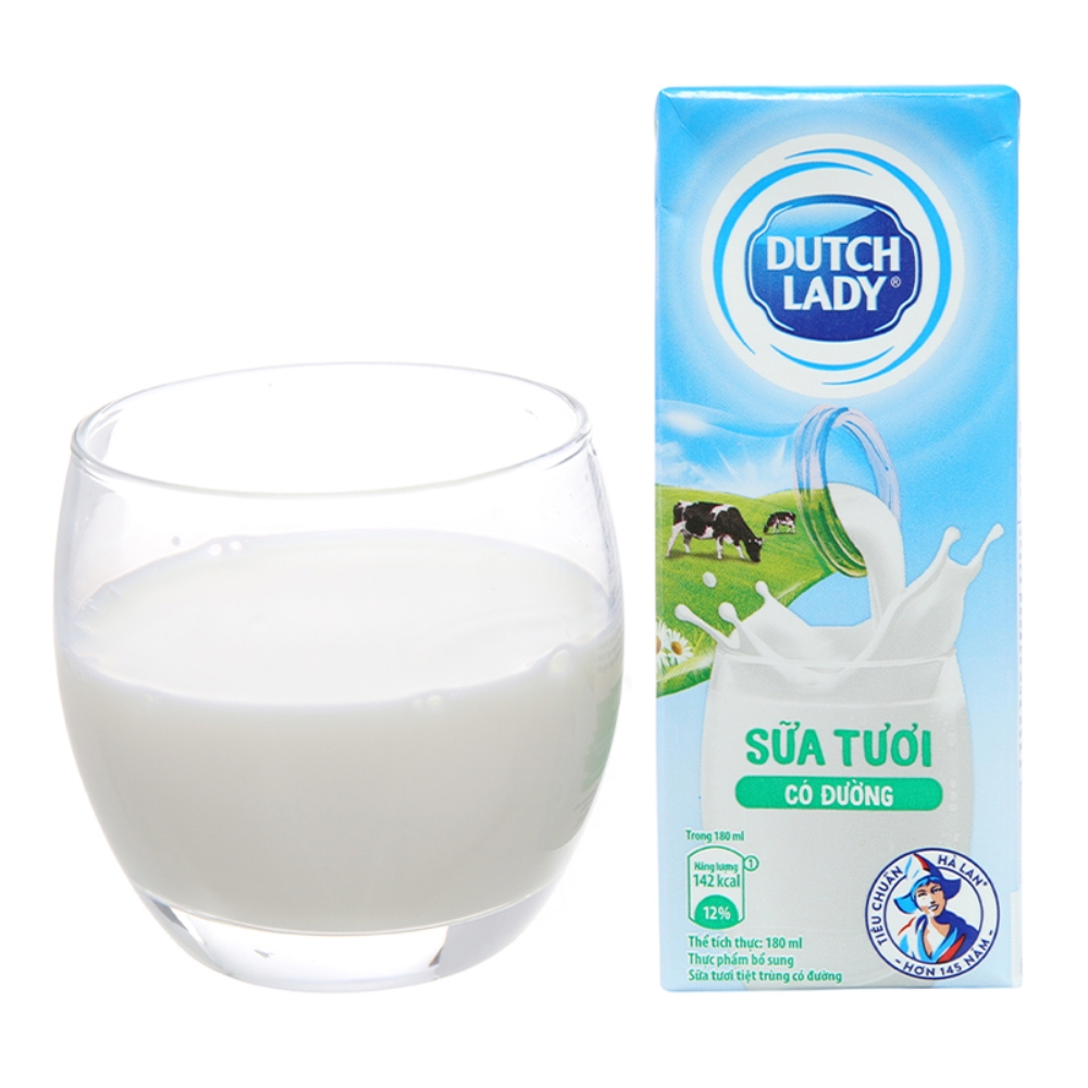 Thùng 48 hộp sữa tiệt trùng Dutch Lady hộp 180ml
