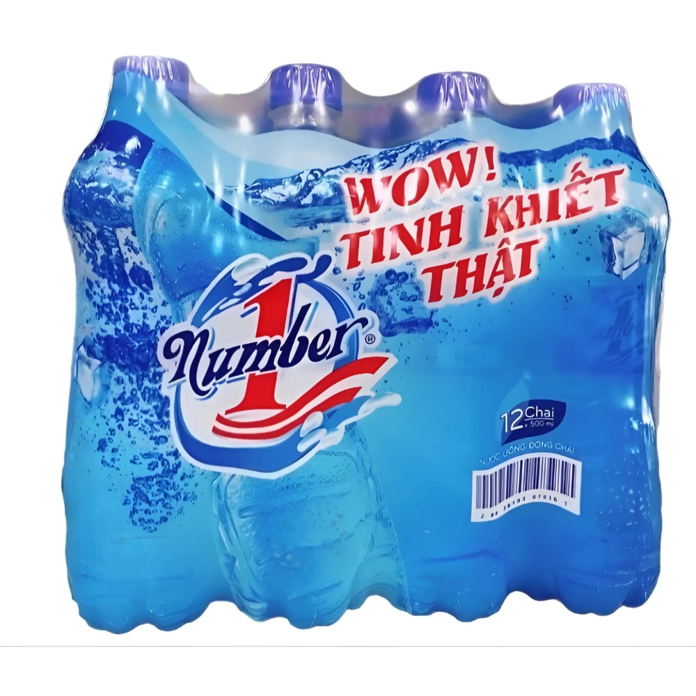 Lốc 12 chai nước suối Number1 500ml