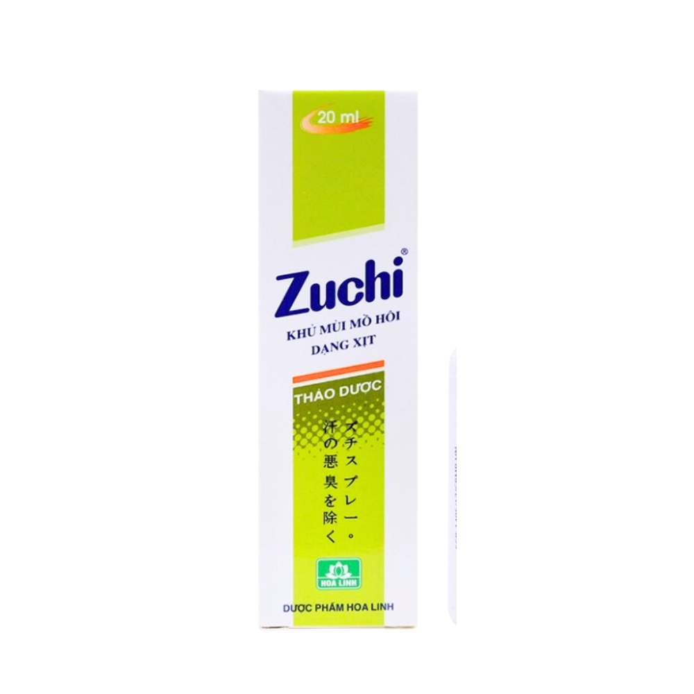 Xịt khử mùi mồ hôi Zuchi original/thảo dược/không cồn chai 20ml