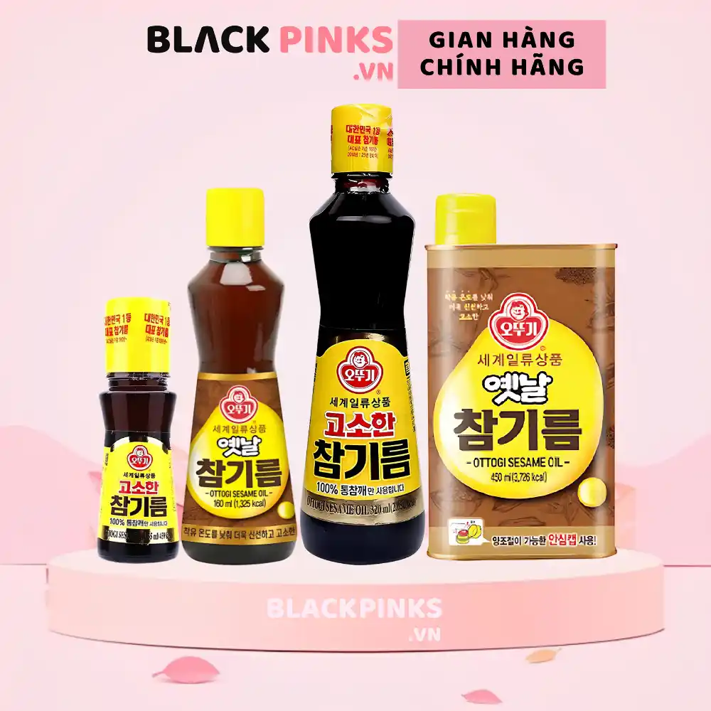 Lốc 6 chai dầu mè nguyên chất Ottogi chai 55ml/160ml/320ml/500ml