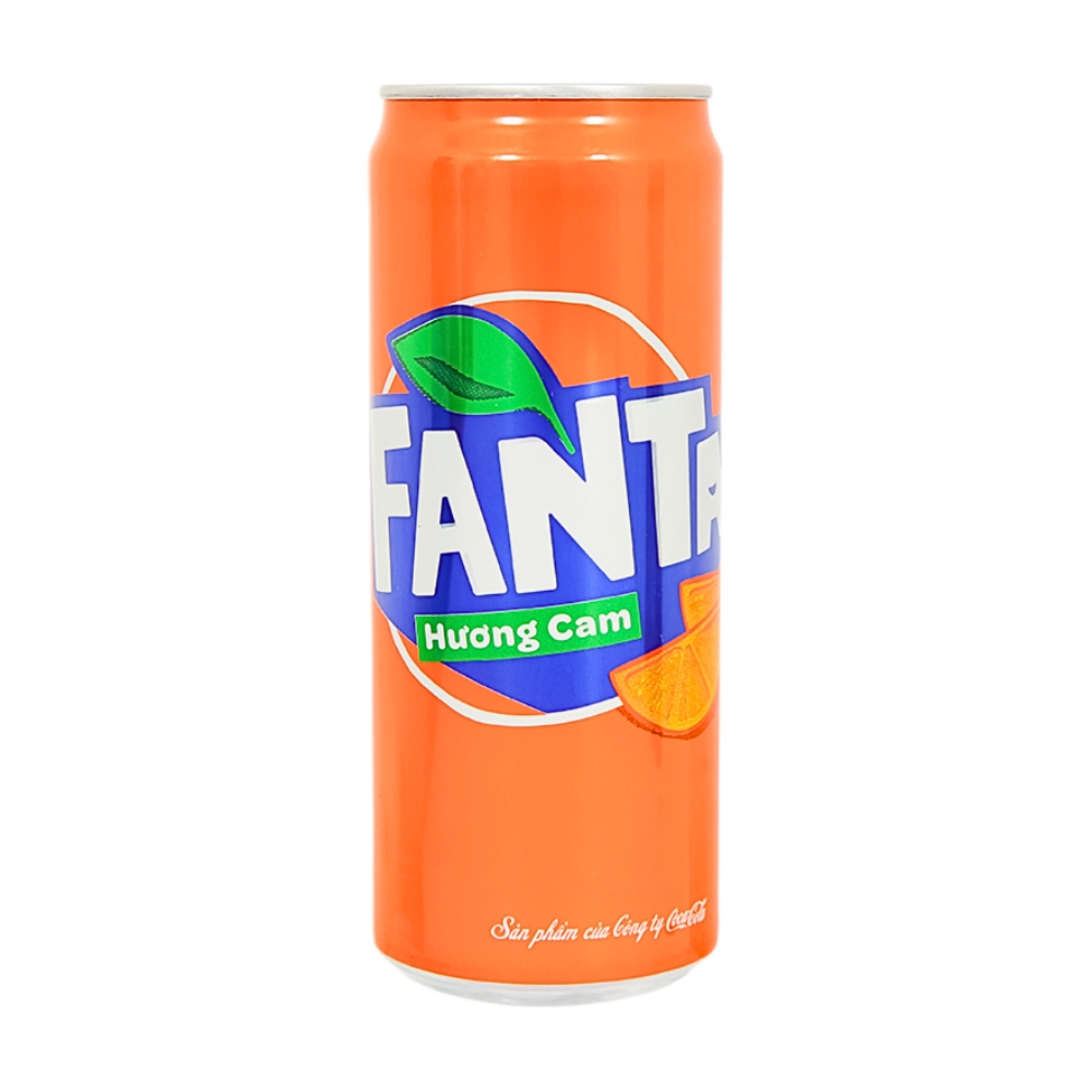 Nước giải khát Fanta hương cam/xá xị/soda kem/nho lon 235ml/320ml
