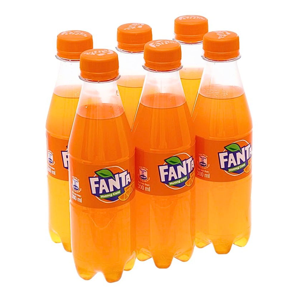 (Lốc 6 chai) Nước giải khát Fanta hương cam/xá xị/soda kem/nho chai 300ml/390ml/600ml/1.5L