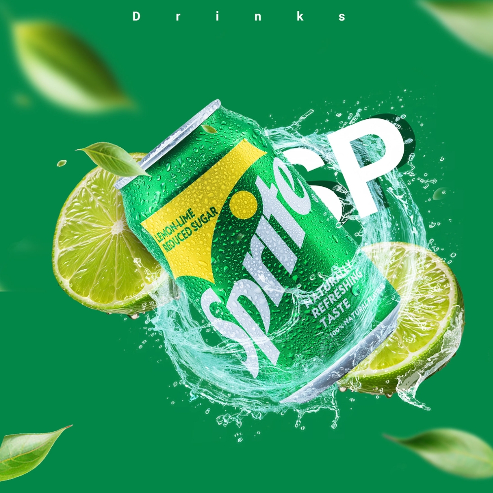 Nước ngọt giải khát Sprite hương chanh lon 235ml/320ml và chai 300ml/390ml/600ml/1.85L