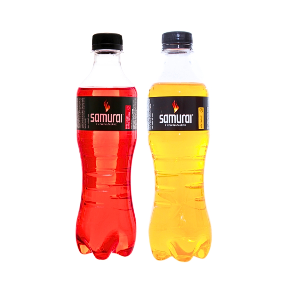 Nước tăng lực Samurai hương dâu/hương nhân sâm chai 390ml
