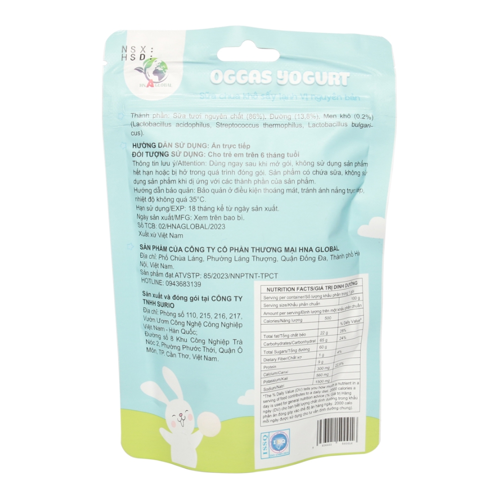 (Combo 5/10 gói) Sữa chua Oggas Yogurt nhiều vị 10gr/18gr cho bé từ 6 tháng tuổi