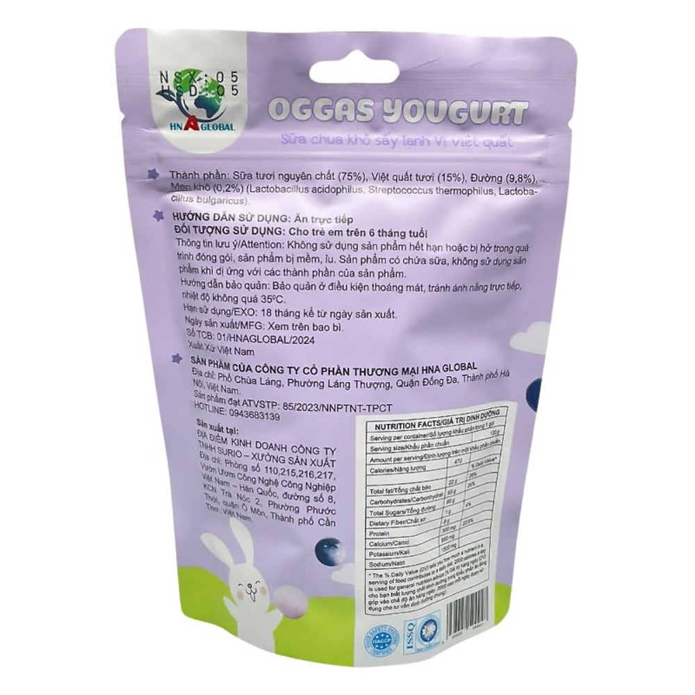 (Combo 5/10 gói) Sữa chua Oggas Yogurt nhiều vị 10gr/18gr cho bé từ 6 tháng tuổi