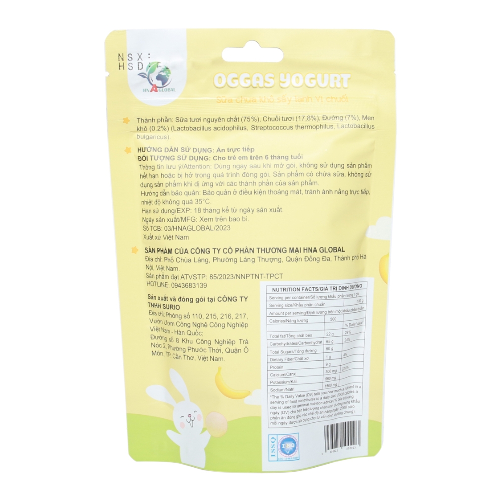 (Combo 5/10 gói) Sữa chua Oggas Yogurt nhiều vị 10gr/18gr cho bé từ 6 tháng tuổi