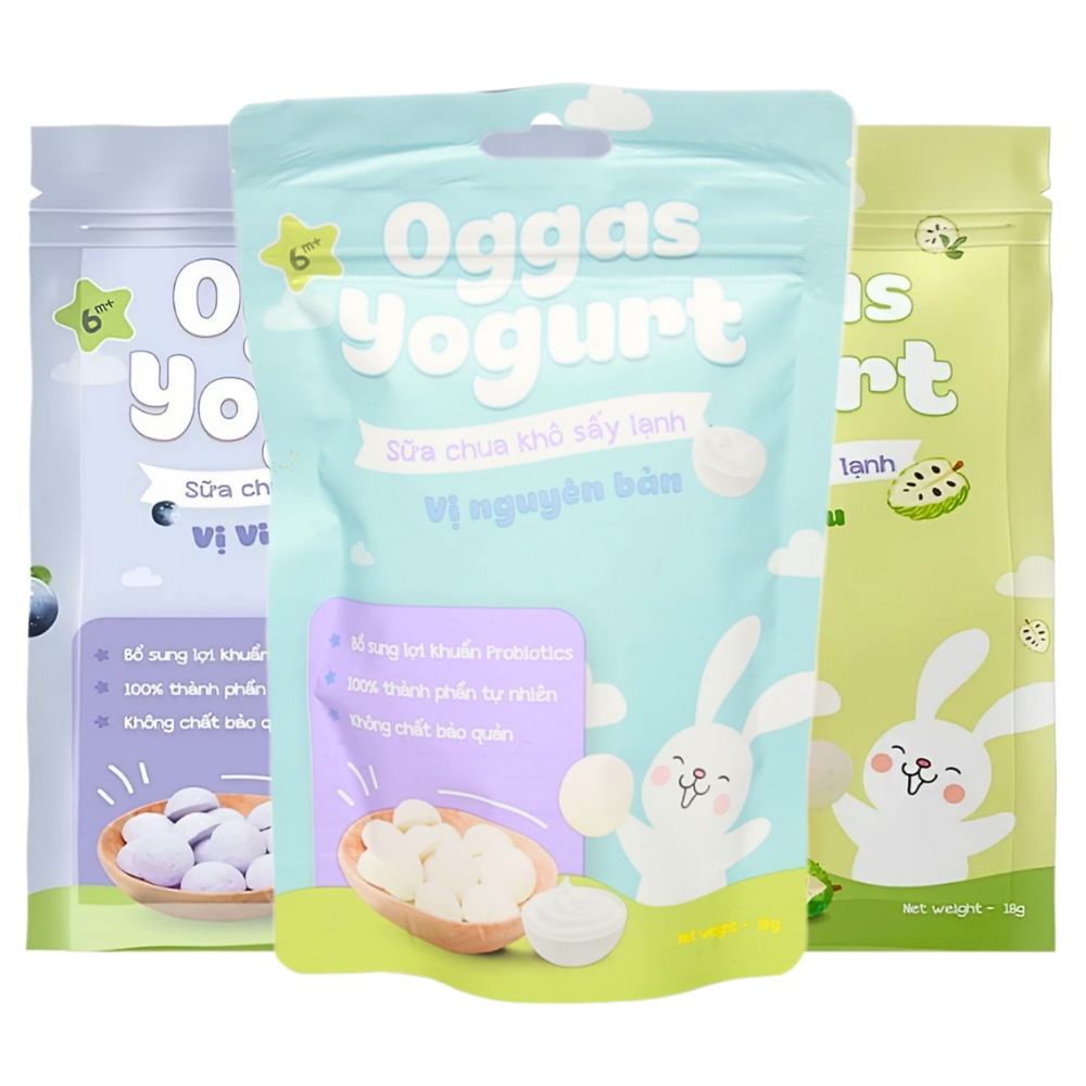 (Combo 5/10 gói) Sữa chua Oggas Yogurt nhiều vị 10gr/18gr cho bé từ 6 tháng tuổi