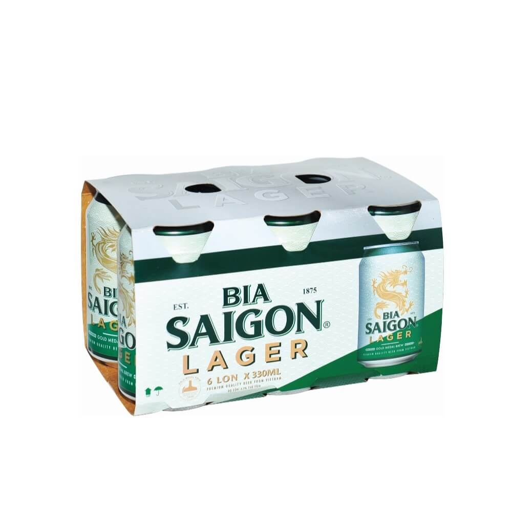 Thùng 24 lon bia Sài Gòn Lager 330ml