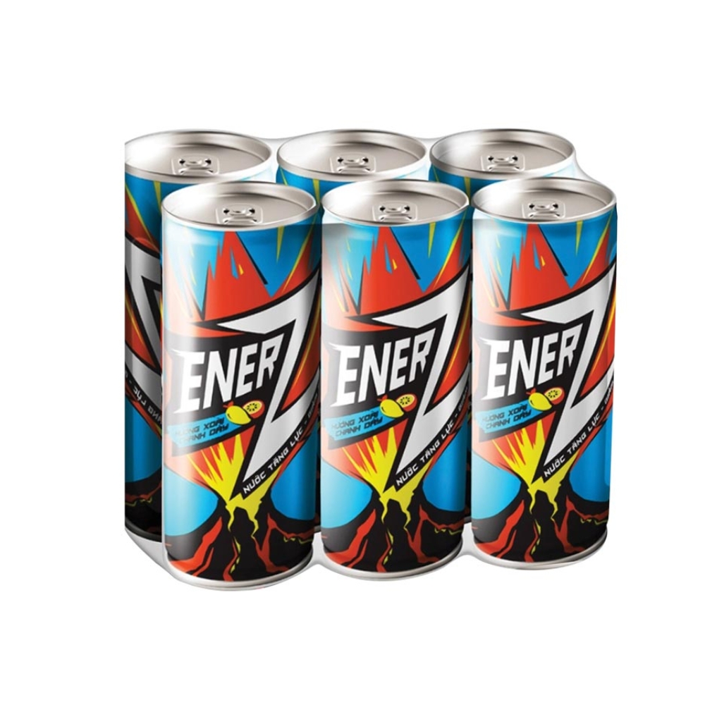 Thùng 24 lon nước tăng lực Ener Z vị xoài chanh dây/dưa lưới 320ml
