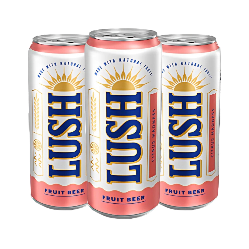 Thùng 24 lon bia Lush Citrus Madness hương bưởi hồng và vỏ cam chanh lon 330ml