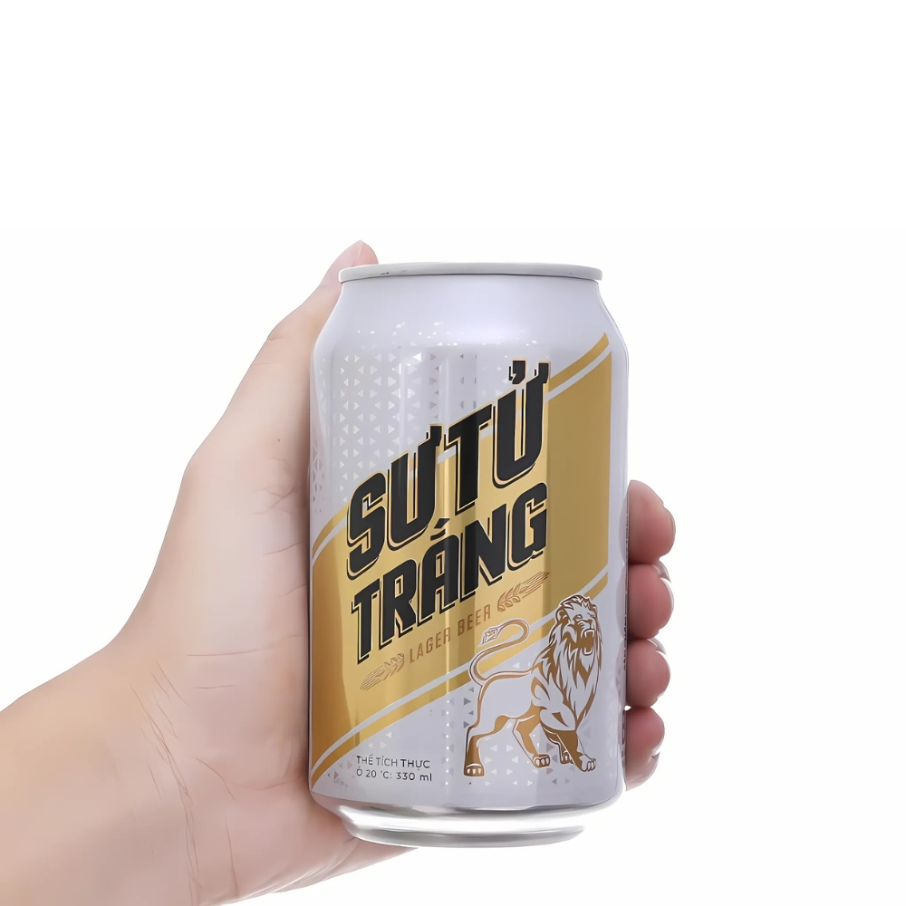 Thùng 24 lon bia Sư Tử Trắng 330ml