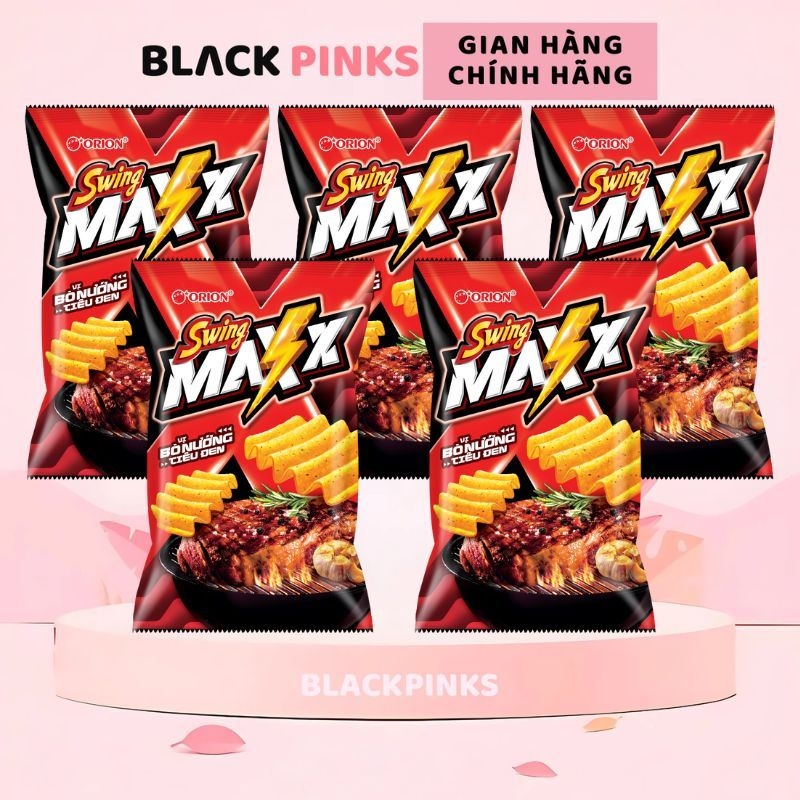 Combo 5 gói snack khoai tây Swing vị bít tết, gà Teriyaki, phô mai, bò nướng 32/60/108g