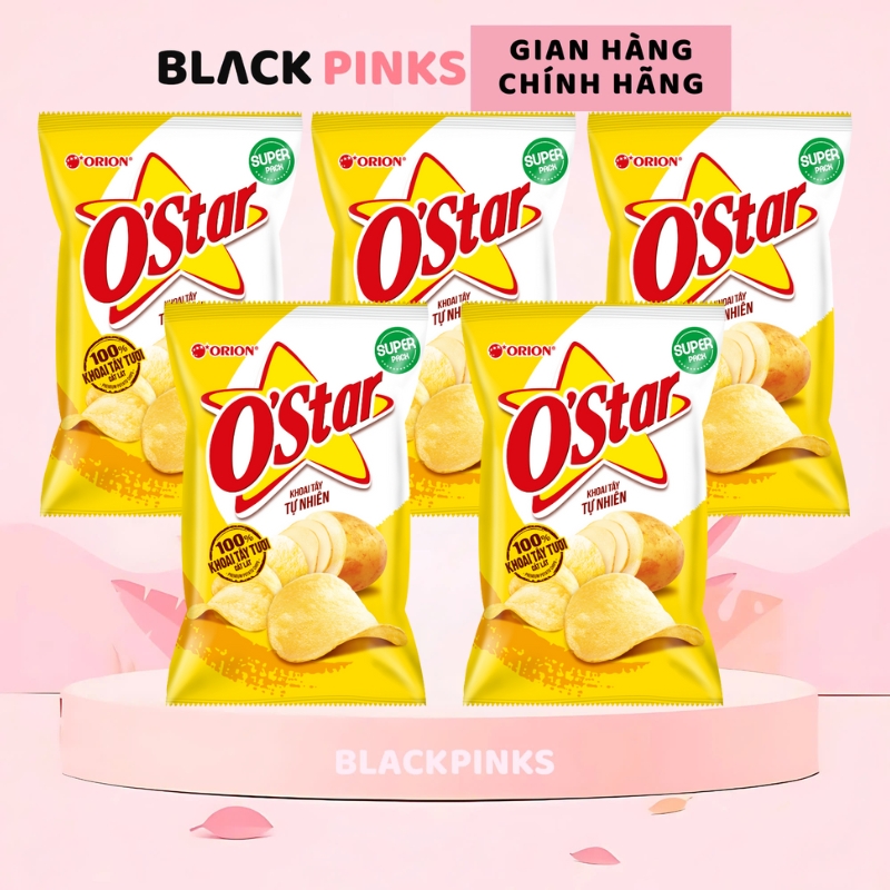 Combo 5 gói Snack O'Star Orion vị tự nhiên/kim chi/tảo biển/phô mai trứng muối 35/60/105g