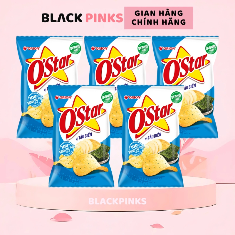 Combo 5 gói Snack O'Star Orion vị tự nhiên/kim chi/tảo biển/phô mai trứng muối 35/60/105g