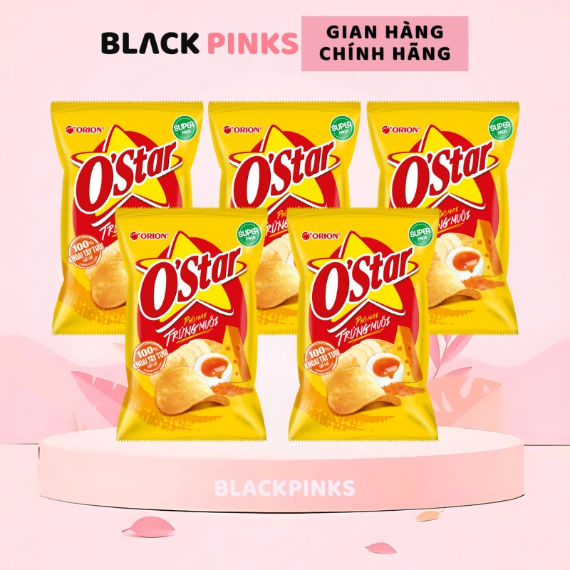 Combo 5 gói Snack O'Star Orion vị tự nhiên/kim chi/tảo biển/phô mai trứng muối 35/60/105g