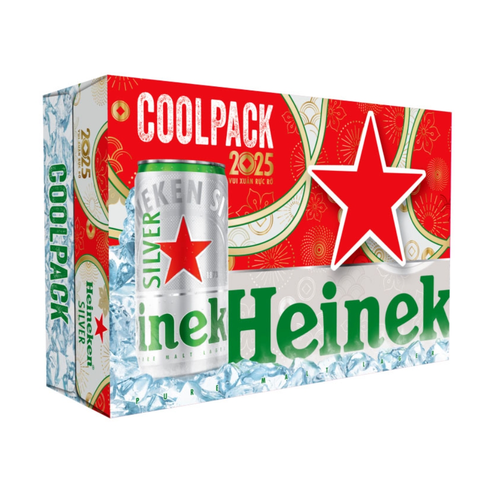 Thùng 24 lon bia Heineken Sleek/Silver/không cồn lon 250ml/330ml