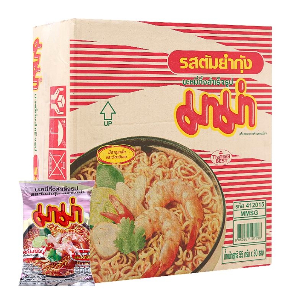 Thùng 24/30/36 gói/ly mì Mama Thái Lan mì trộn/chay nhiều hương vị gói/ly 55g/60g/85g/90g