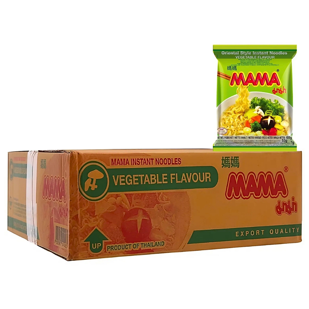 Thùng 24/30/36 gói/ly mì Mama Thái Lan mì trộn/chay nhiều hương vị gói/ly 55g/60g/85g/90g