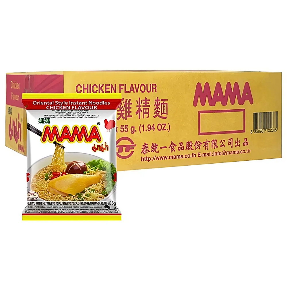 Thùng 24/30/36 gói/ly mì Mama Thái Lan mì trộn/chay nhiều hương vị gói/ly 55g/60g/85g/90g