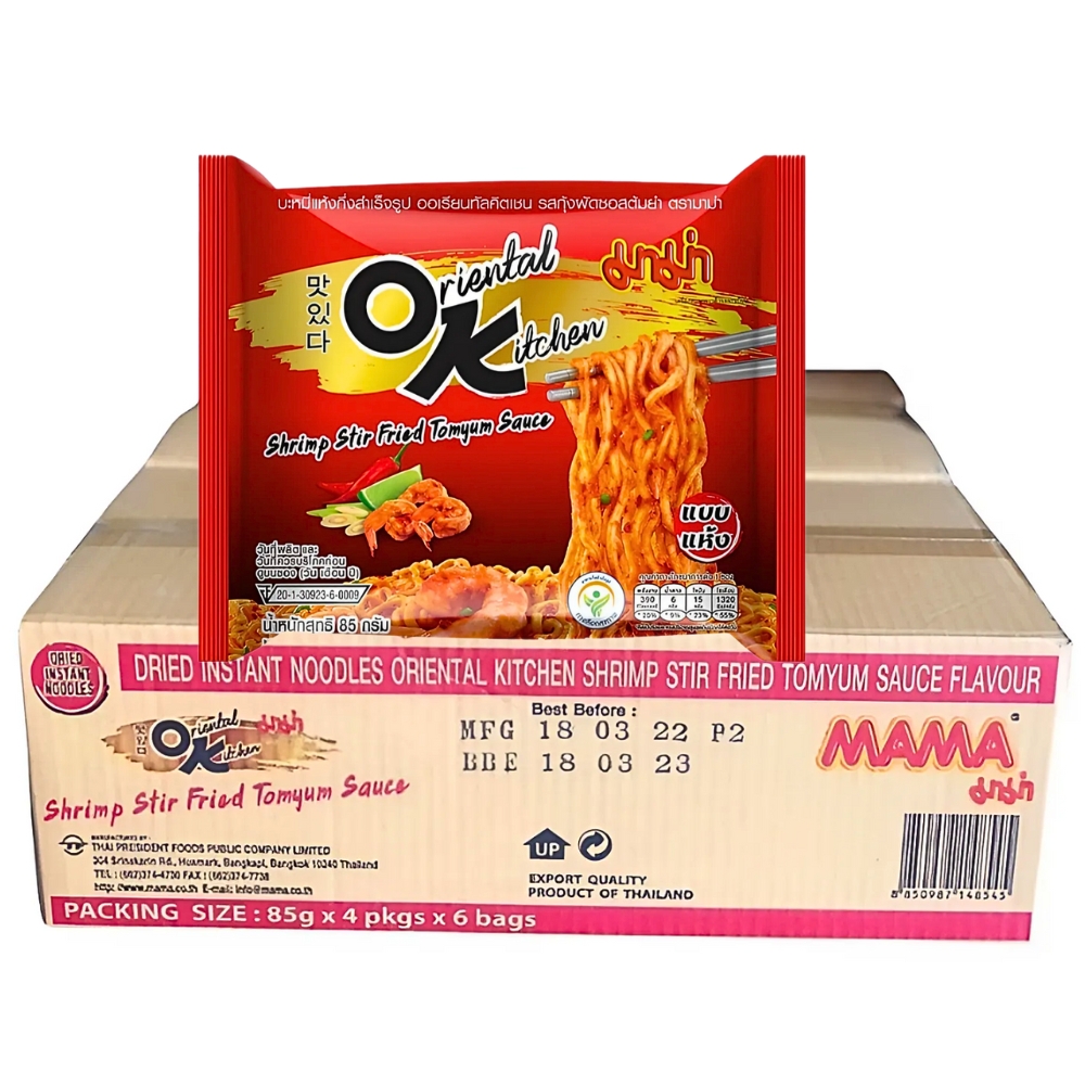 Thùng 24/30/36 gói/ly mì Mama Thái Lan mì trộn/chay nhiều hương vị gói/ly 55g/60g/85g/90g