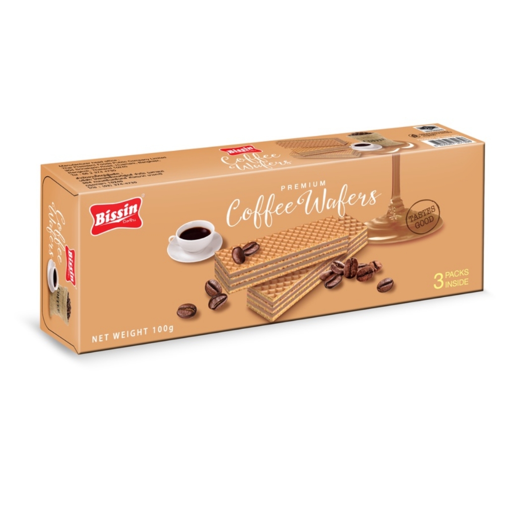 (1 hộp/combo 5 hộp) Bánh xốp kem Bissin dâu tây/dừa/socola/cà phê/dâu đất/dâu rừng 100g