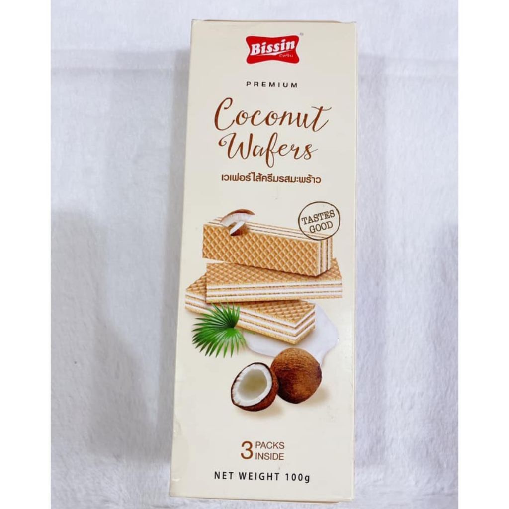 (1 hộp/combo 5 hộp) Bánh xốp kem Bissin dâu tây/dừa/socola/cà phê/dâu đất/dâu rừng 100g