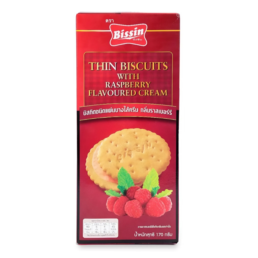 Bánh quy kem/lúa mạch/dừa/kem socola/cam/dâu tây/dưa lê Bissin 150g/170g/180g