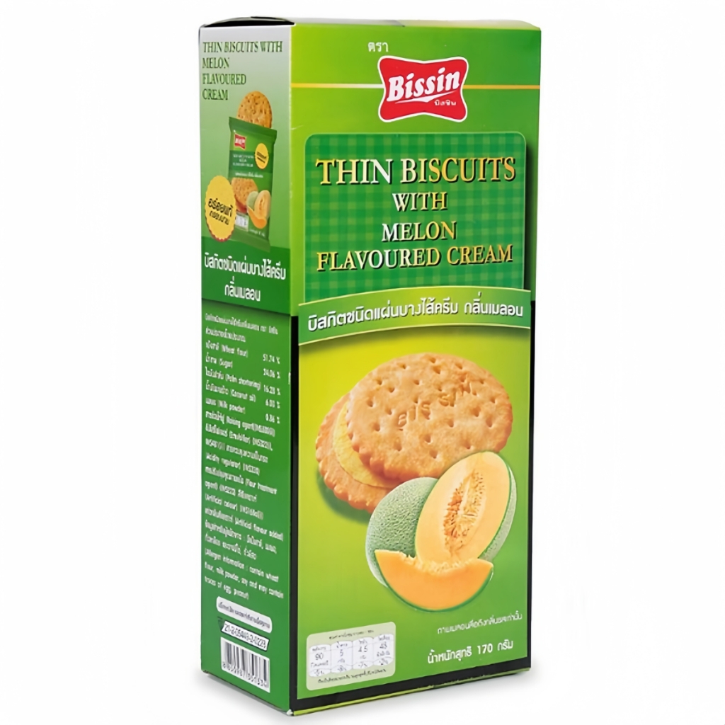 Bánh quy kem/lúa mạch/dừa/kem socola/cam/dâu tây/dưa lê Bissin 150g/170g/180g
