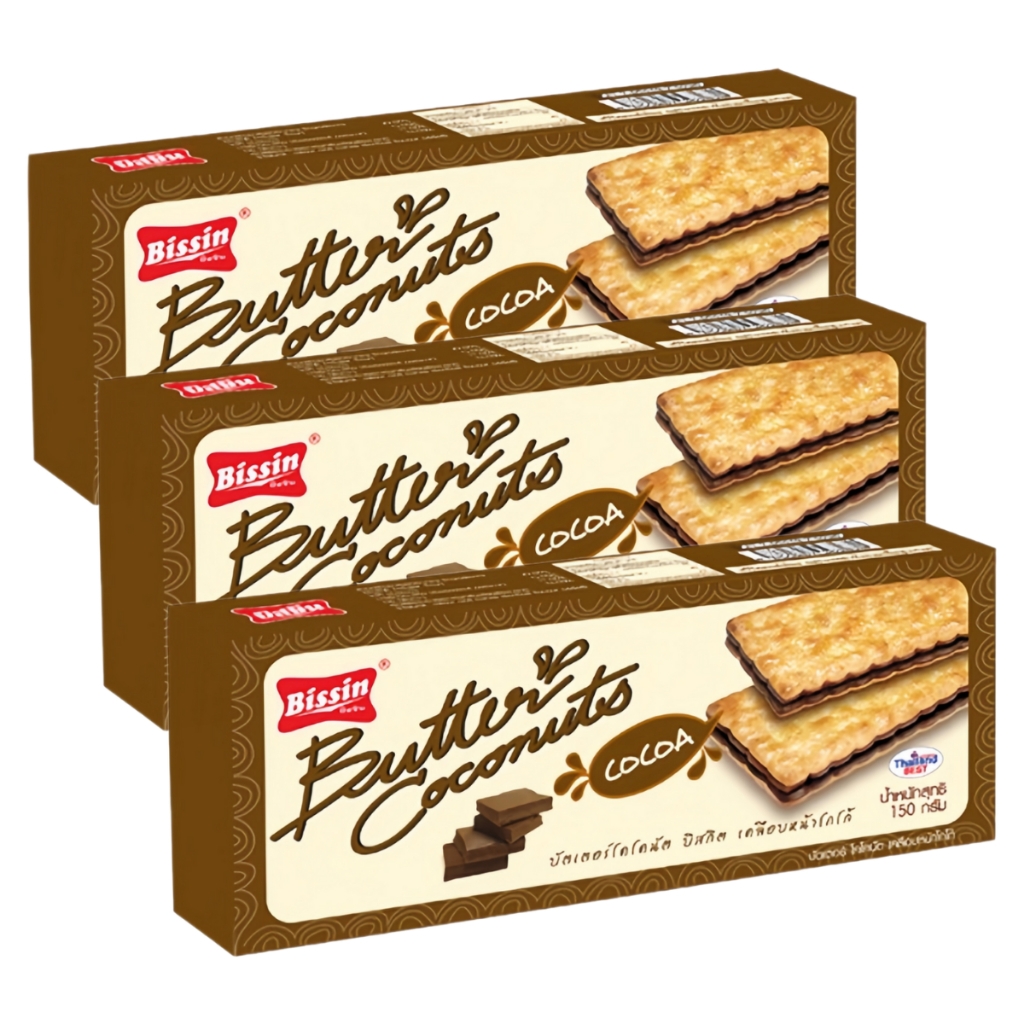 (Combo 5 hộp) Bánh quy kem/lúa mạch/dừa/kem socola/cam/dâu tây/dưa lê Bissin 150g/170g/180g
