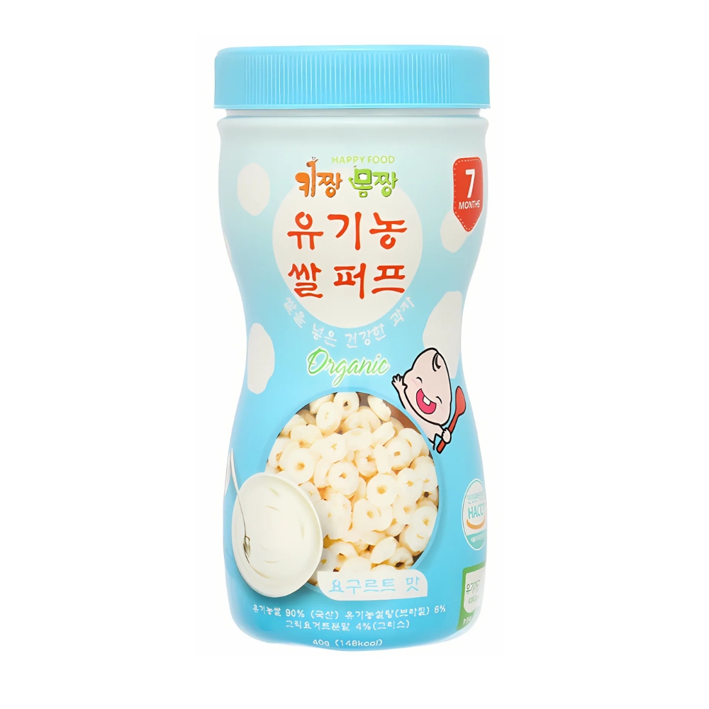 Bánh bi Organic Happy Food vị dâu/chuối/sữa chua lọ 40g