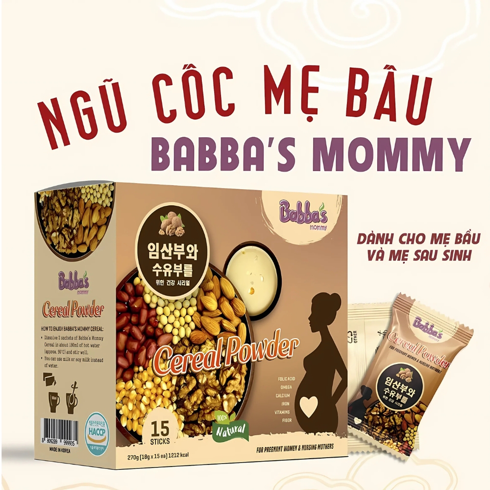 Bột ngũ cốc bà bầu Babba's Mommy 270g