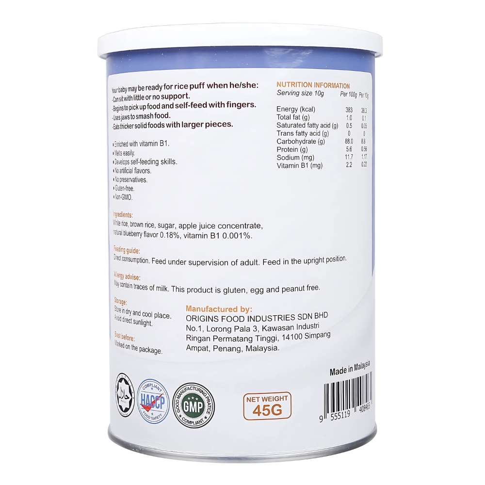 Bột ăn dặm Babba's Baby vị dâu chuối/gạo sữa/táo củ dền 160g