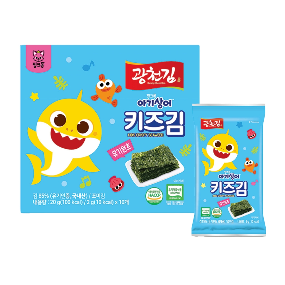 Rong biển Organic Pink Fong ít dầu/ tách muối cho bé từ 8/12 tháng 15g