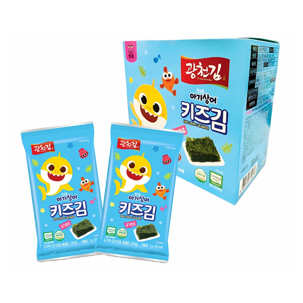 Rong biển Organic Pink Fong ít dầu/ tách muối cho bé từ 8/12 tháng 15g