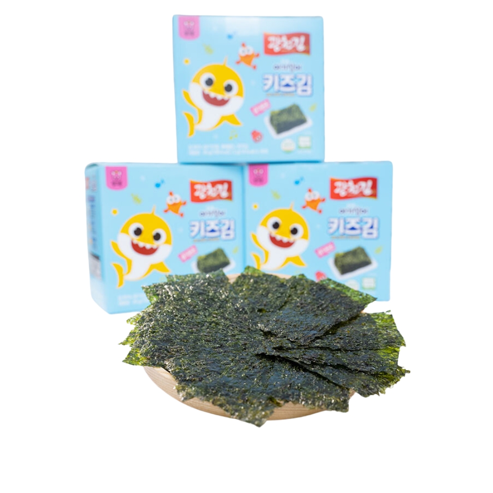 Rong biển Organic Pink Fong ít dầu/ tách muối cho bé từ 8/12 tháng 15g