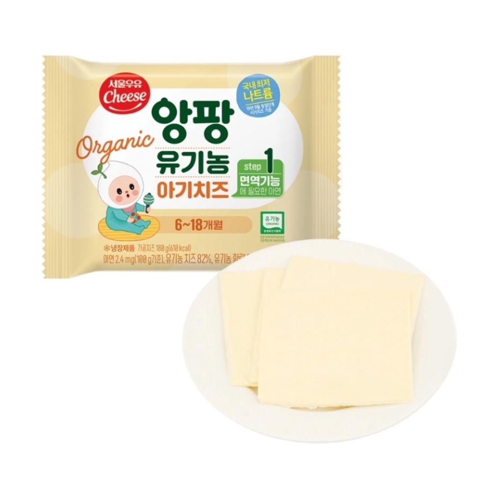 Phô mai hữu cơ tách muối Seoul Milk - step 1 180g
