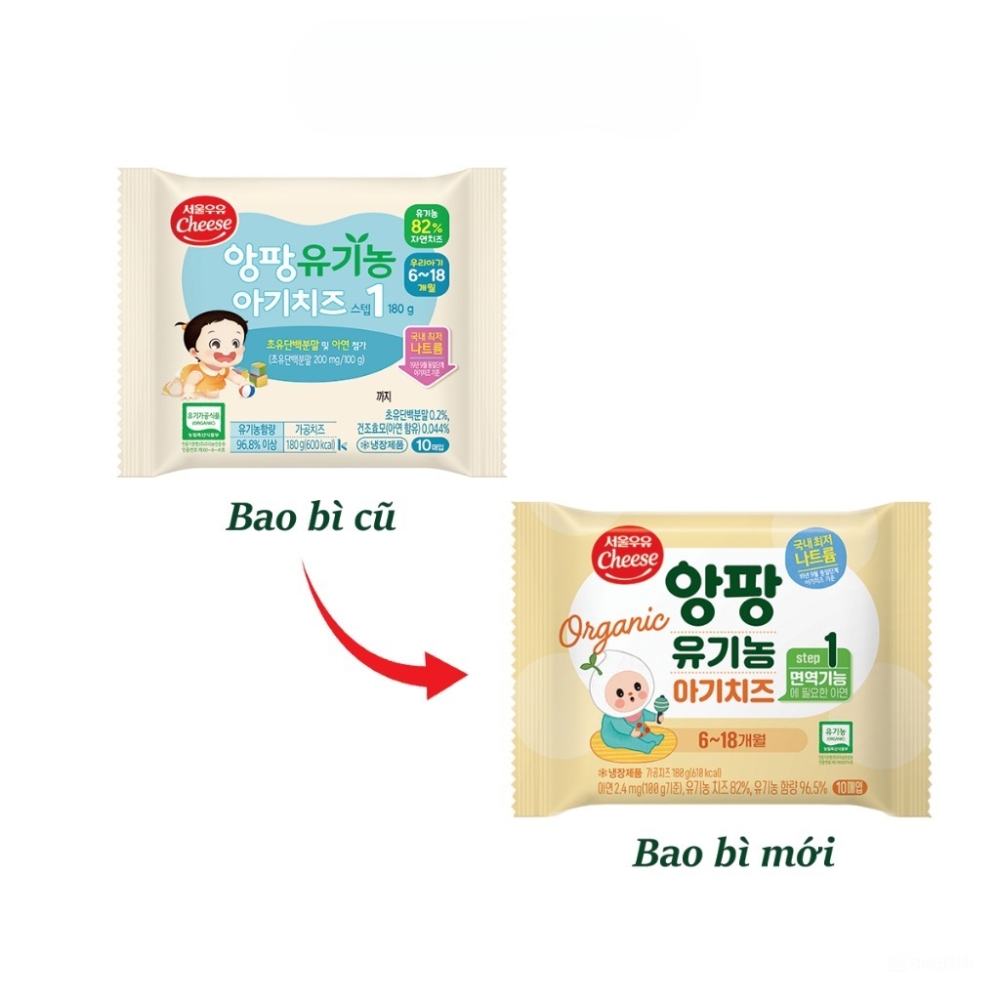 Phô mai hữu cơ tách muối Seoul Milk - step 1 180g