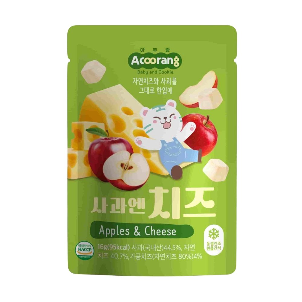 Phô mai sấy lạnh Acoorang vị dâu/việt quốc/vị táo 16g