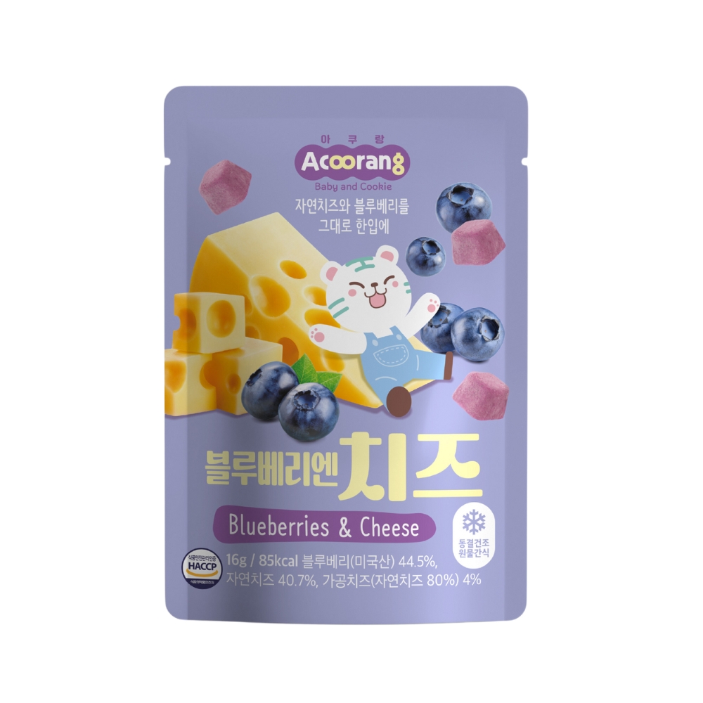 Phô mai sấy lạnh Acoorang vị dâu/việt quốc/vị táo 16g