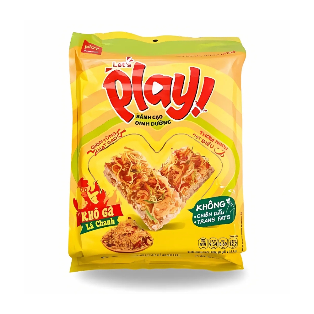 Bánh gạo dinh dưỡng Let's Play vị rong biển/phô mai tokbokki/đậu đỏ/ khô gà/mix vị 108g